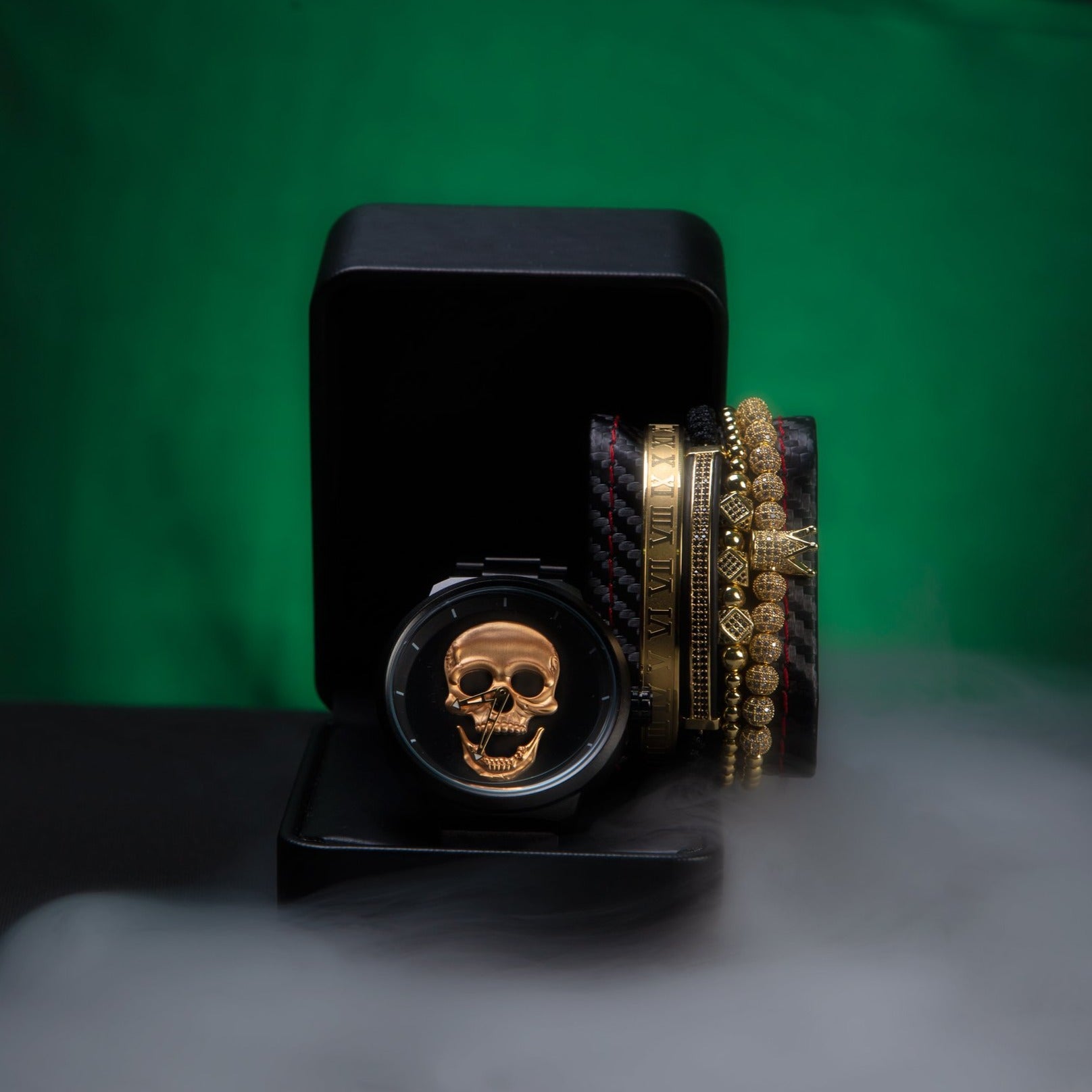 RELOJ Y PULSERAS UNISEX | DÚO MASTER MEN GOLDEN EDICION ZAFIRO