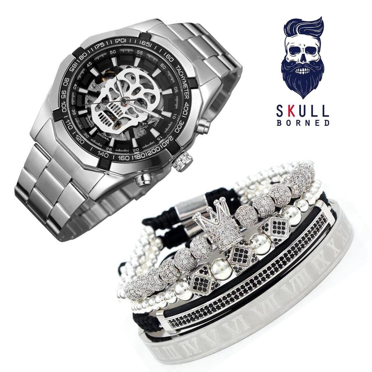 RELOJ Y PULSERAS UNISEX | DÚO MASTER SILVER