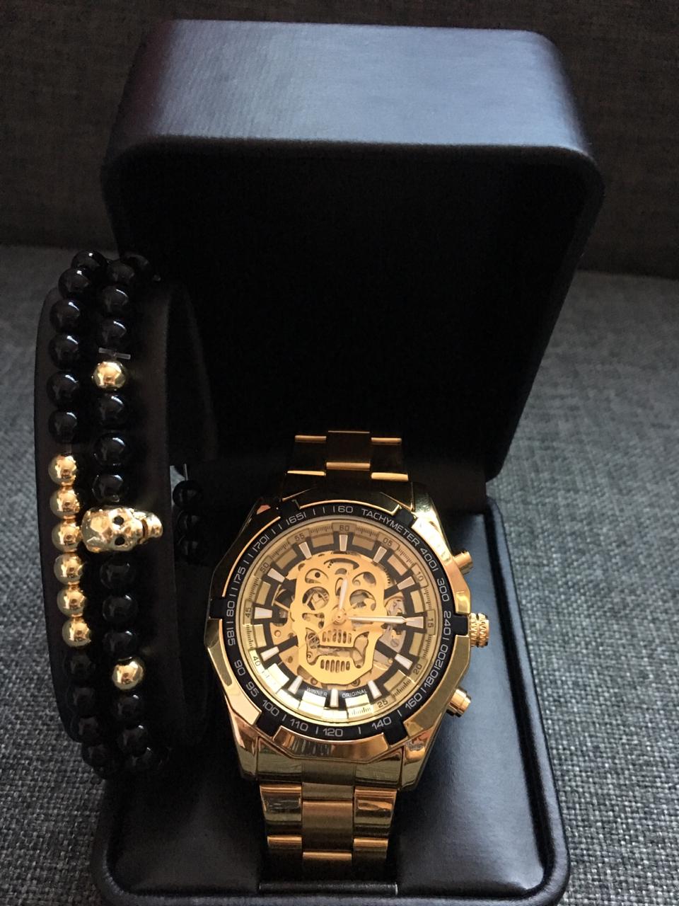 RELOJ Y PULSERA PARA HOMBRE | DÚO GOLD WINNER