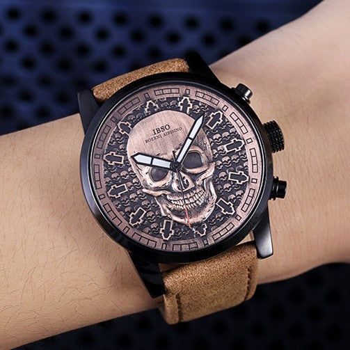 RELOJ PARA HOMBRE | SKULL BROWN