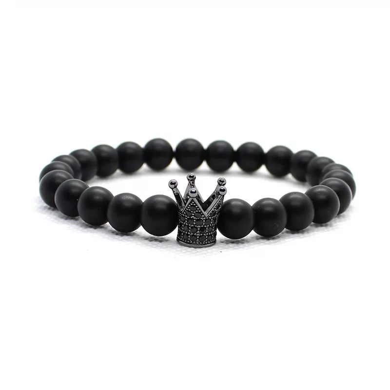 SET DE PULSERAS UNISEX | SKULL ONYX TIGER EYE