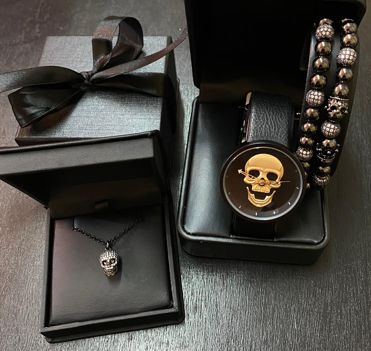SET DE RELOJ, PULSERAS Y DIJE PARA MUJER | LUXURY LEATHER PACKET
