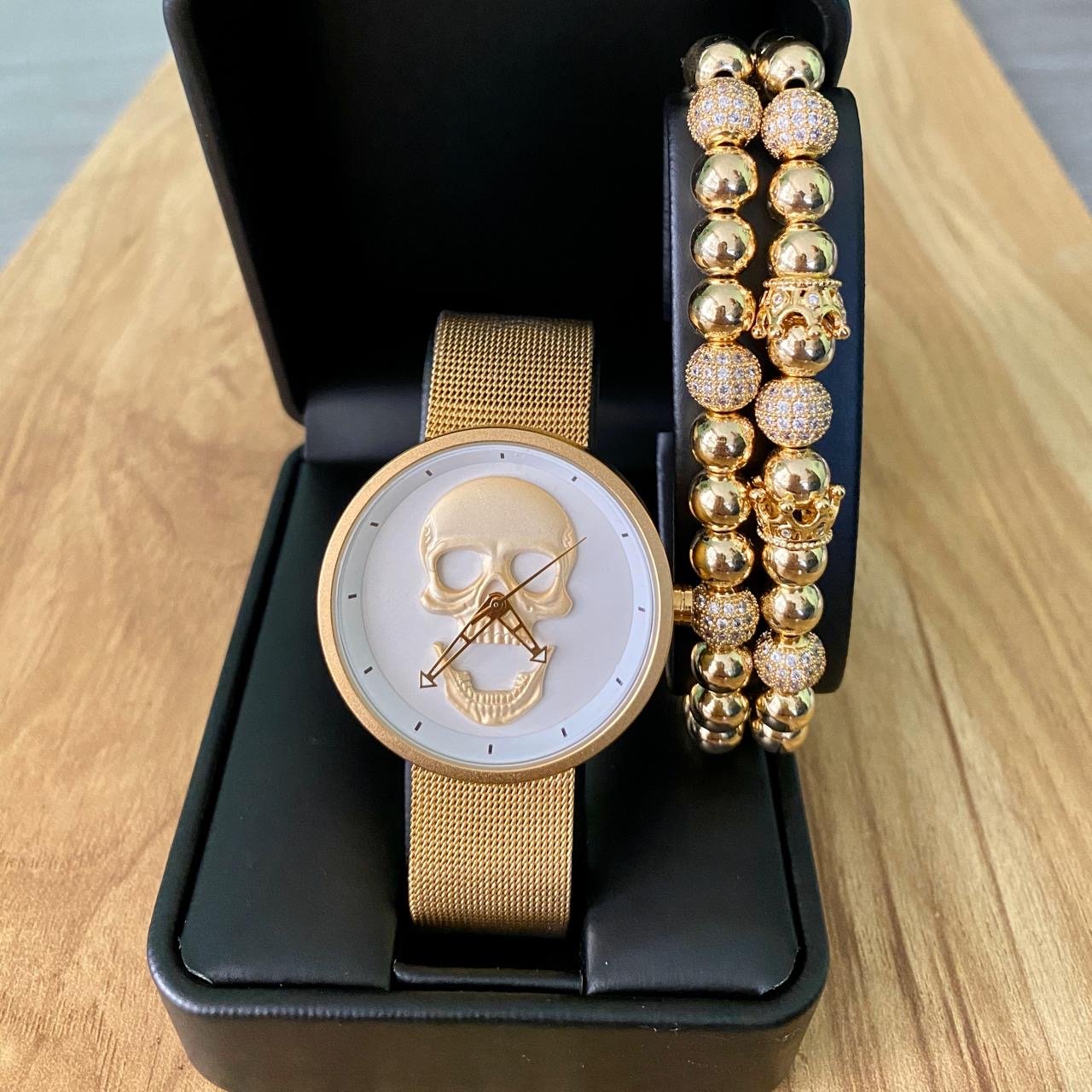 SET DE RELOJ, PULSERAS Y DIJE PARA MUJER | LUXURY GOLD PACKET