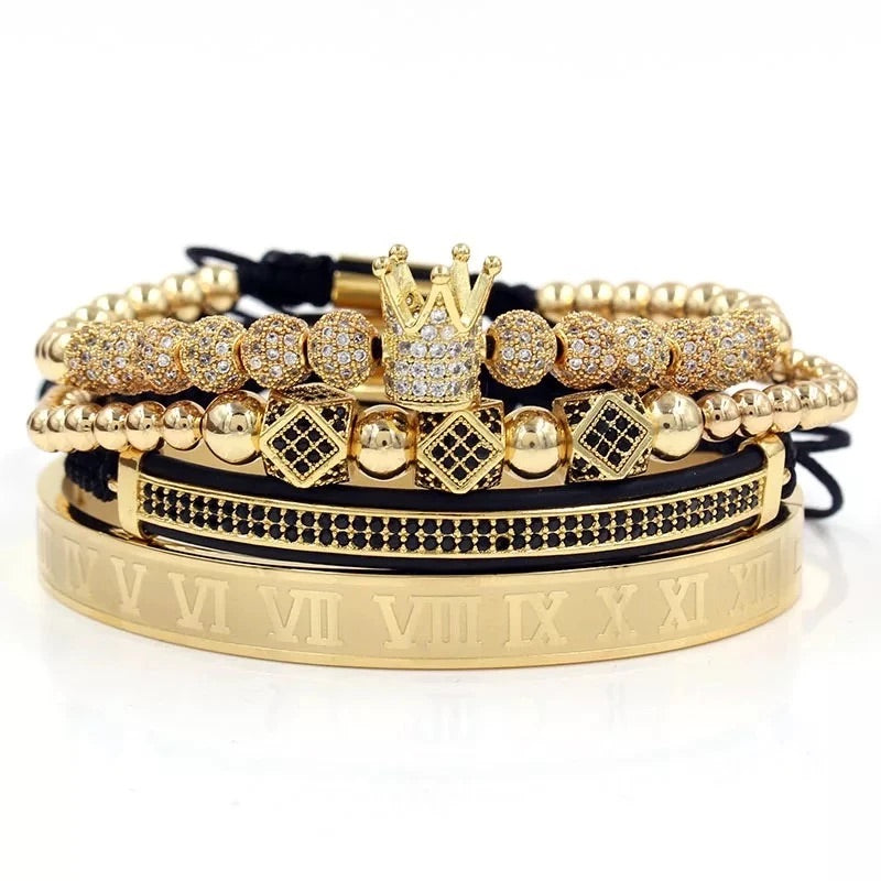 RELOJ Y PULSERAS UNISEX | DÚO MASTER GOLDEN DARK WINNER