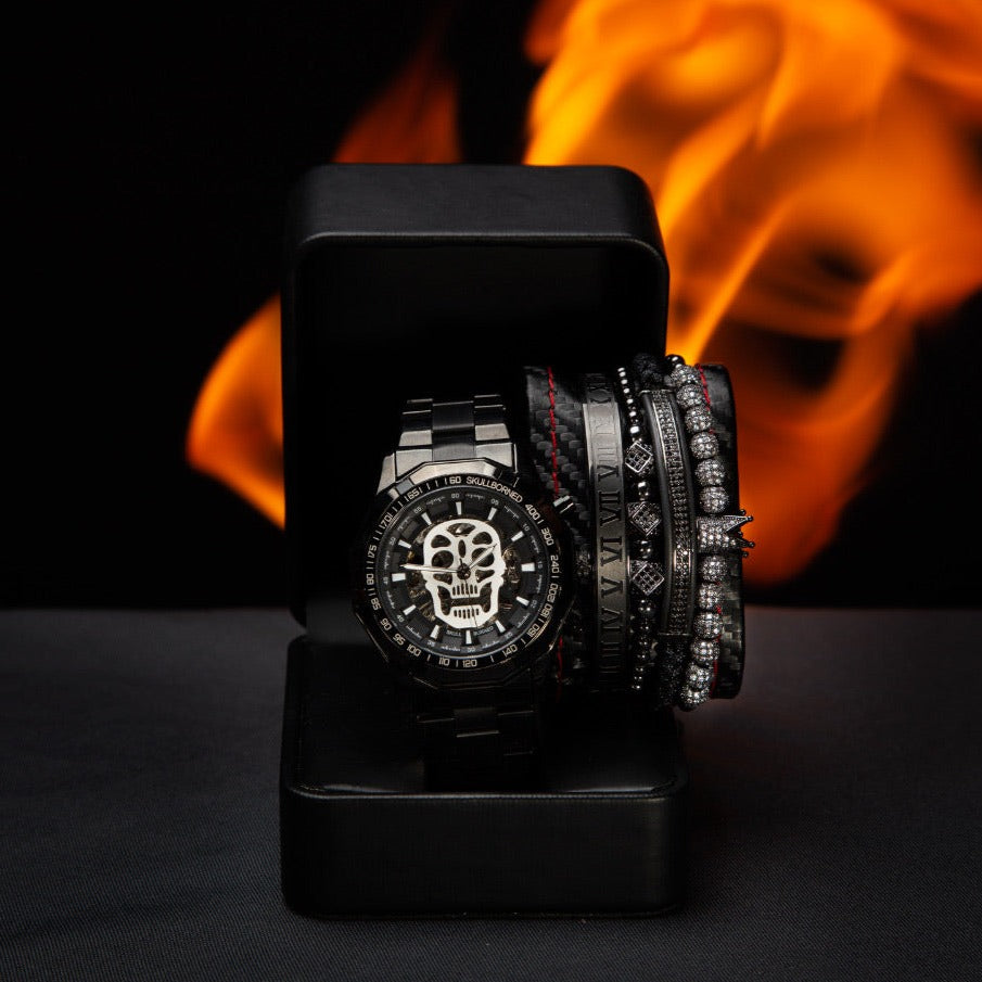 RELOJ Y PULSERAS PARA HOMBRE | DÚO MASTER BLACK