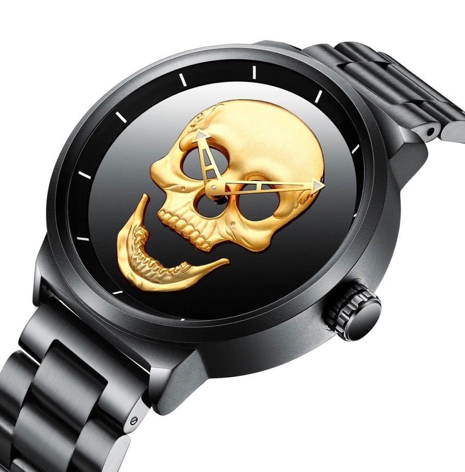 RELOJ Y PULSERA PARA HOMBRE | DÚO GOLDEN KING LION GOLD EDICIÓN ZAFIRO