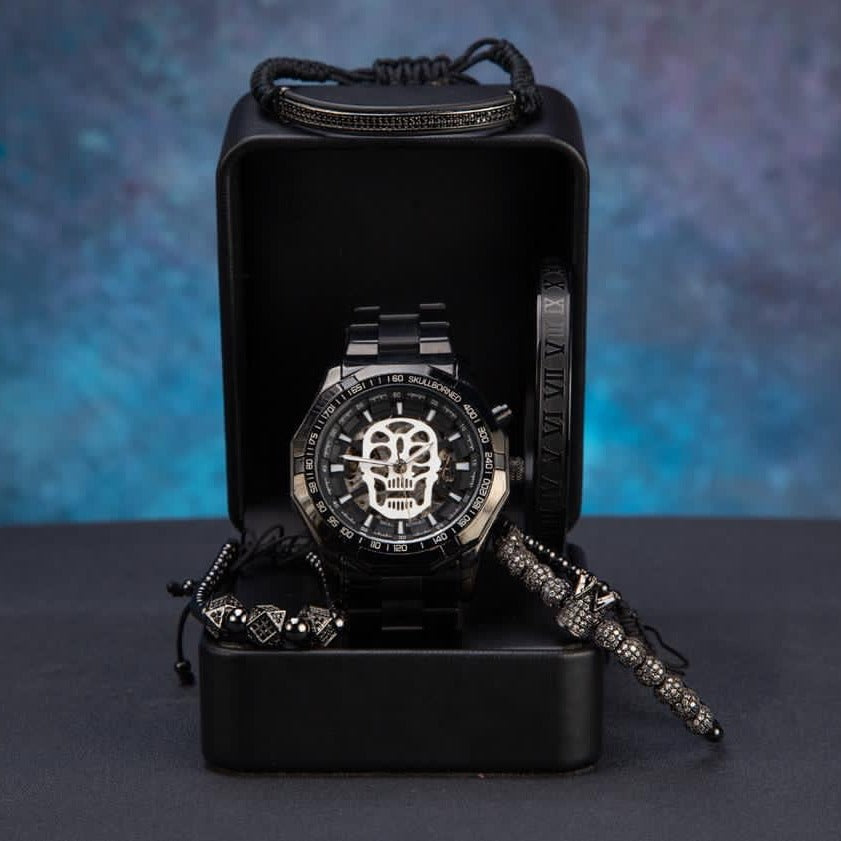 RELOJ Y PULSERAS PARA HOMBRE | DÚO MASTER BLACK