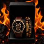 DÚO DE RELOJ Y PULSERAS TILL DEATH BROWN