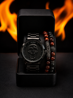DÚO DE RELOJ Y PULSERAS MEN BLACK TUBING