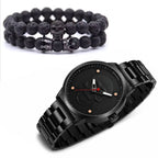 RELOJ Y PULSERA UNISEX | DÚO BLACK GHOST