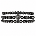 RELOJ Y PULSERA UNISEX | DÚO KING LION MEN BLACK