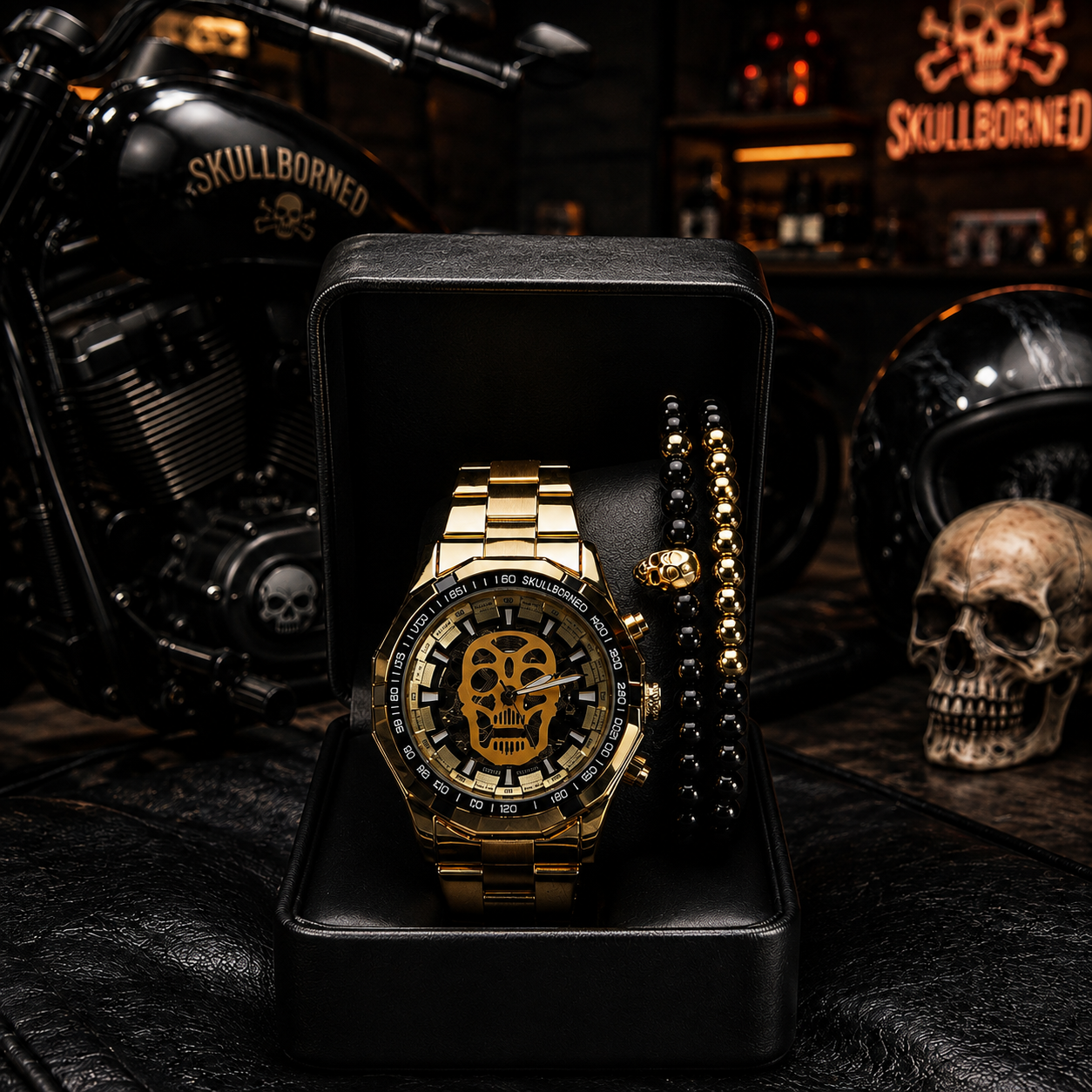 RELOJ Y PULSERA PARA HOMBRE | DÚO GOLD WINNER
