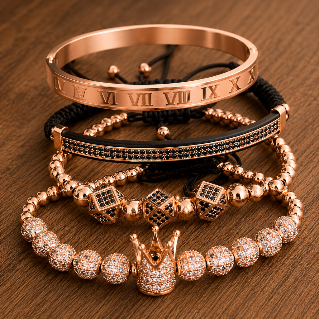 DÚO DE RELOJ Y PULSERAS TILL DEATH BROWN MASTER