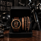 DÚO DE RELOJ Y PULSERAS TILL DEATH BROWN MASTER