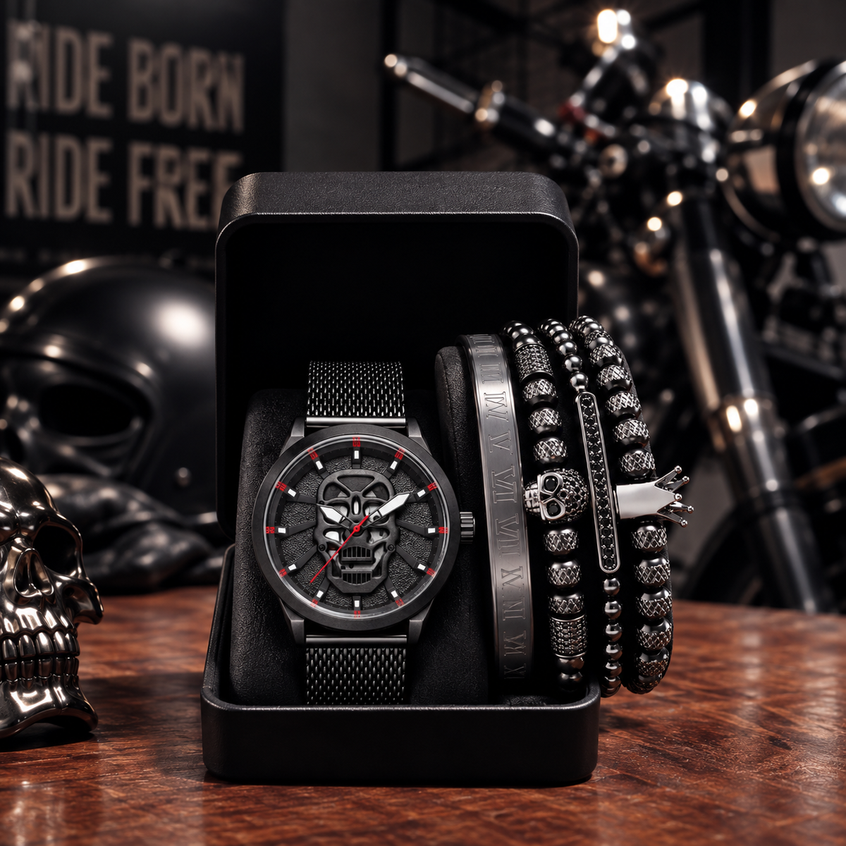 DÚO TILL DEATH BLACK STEEL SKULL