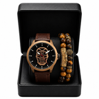 DÚO DE RELOJ Y PULSERAS TILL DEATH BROWN