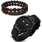DÚO DE RELOJ Y PULSERAS TILL DEATH BLACK