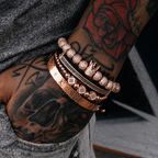 DÚO DE RELOJ Y PULSERAS TILL DEATH BROWN MASTER