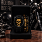 DÚO DE RELOJ Y PULSERAS MEN GOLDEN TUBING