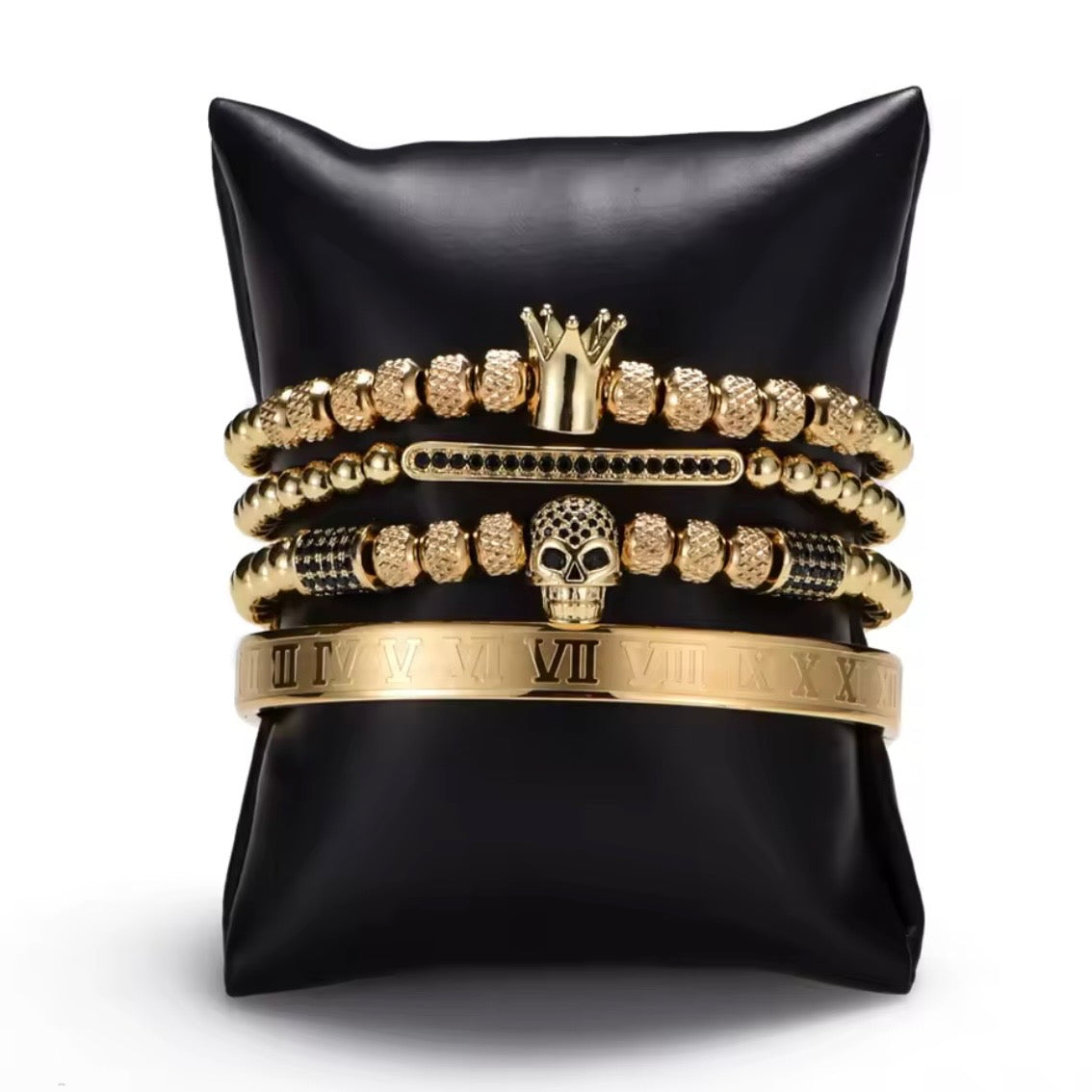 SET DE PULSERAS | MASTER SKULL ORO