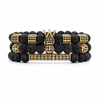 RELOJ Y PULSERA UNISEX | DÚO GOLD GHOST KING BAR