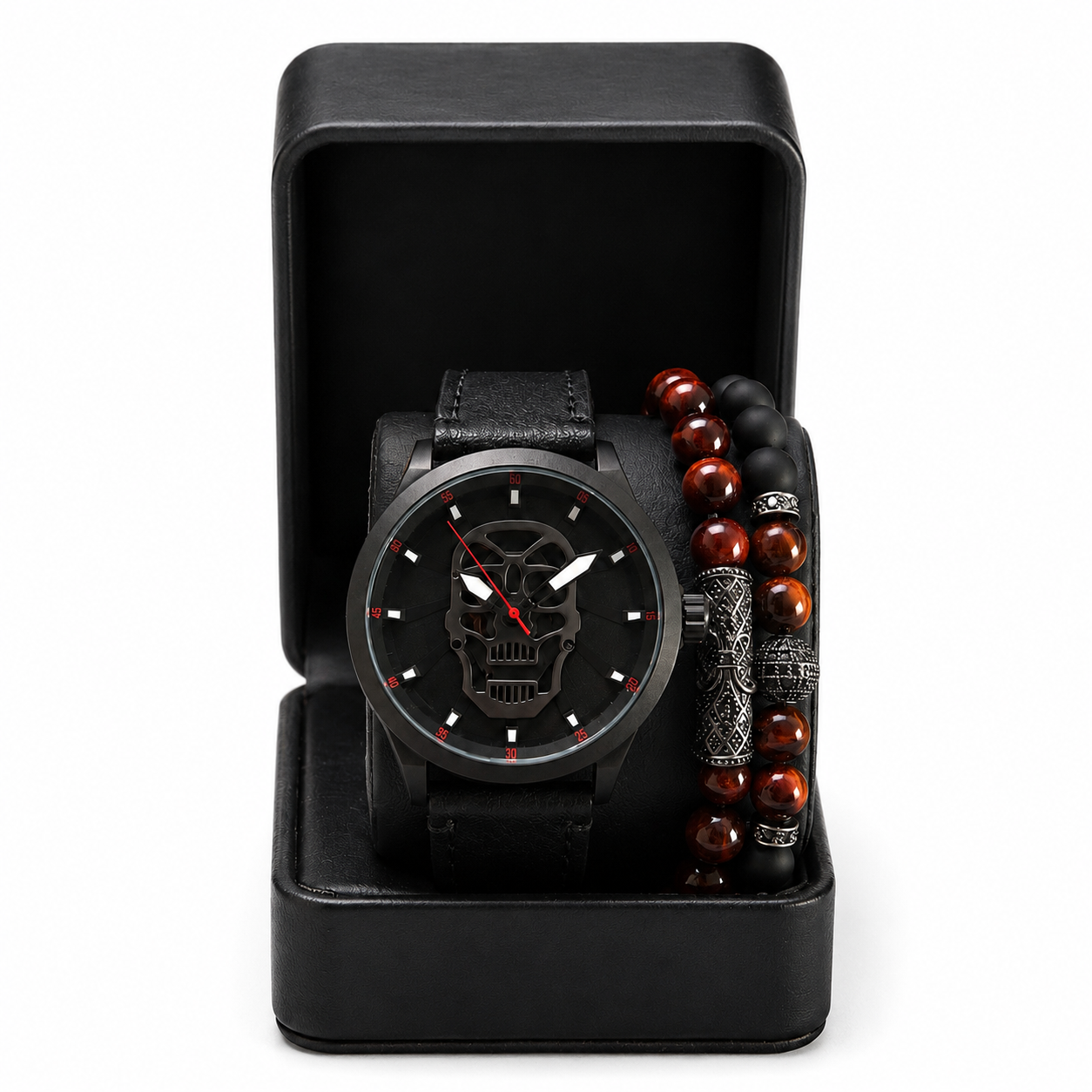 DÚO DE RELOJ Y PULSERAS TILL DEATH BLACK