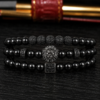 RELOJ Y PULSERA UNISEX | DÚO KING LION MEN BLACK