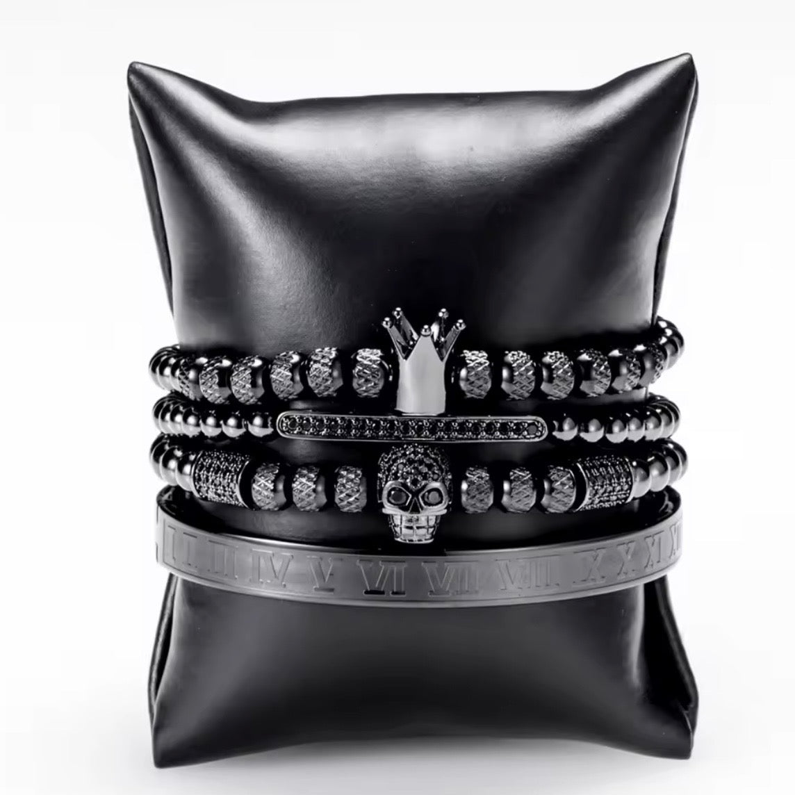 SET DE PULSERAS | MASTER SKULL BLACK