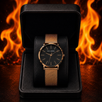 RELOJ PARA DAMA | ROSE GOLD BLACK SKULL