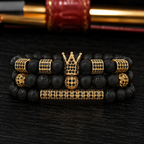 RELOJ Y PULSERA UNISEX | DÚO GOLD GHOST KING BAR