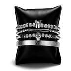 SET DE PULSERAS SKULL | MASTER PLATA