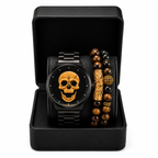 DÚO DE RELOJ Y PULSERAS MEN GOLDEN TUBING