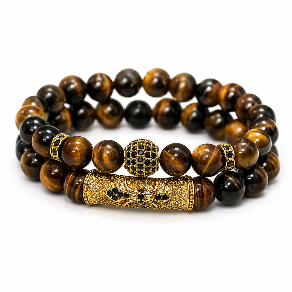 DÚO DE RELOJ Y PULSERAS TILL DEATH BROWN