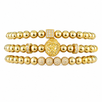 RELOJ Y PULSERA PARA HOMBRE | DÚO GOLDEN KING LION GOLD EDICIÓN ZAFIRO