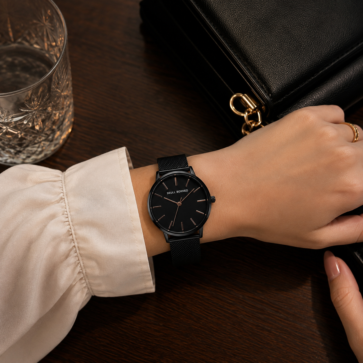 RELOJ PARA DAMA | COOPER BLACK SKULL