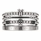 SET DE PULSERAS | MASTER SKULL SILVER