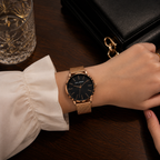 RELOJ PARA DAMA | ROSE GOLD BLACK SKULL