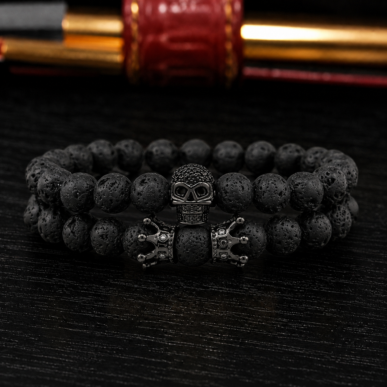 RELOJ Y PULSERA UNISEX | DÚO BLACK GHOST