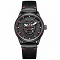RELOJ DE CALAVERA SKULLBORNED TILL DEATH BLACK RED