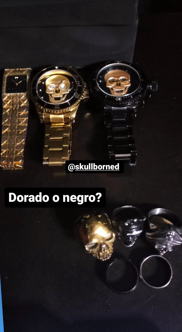 RELOJ PARA HOMBRE | DARK GOLDEN ROCK SKULL — estilo 4