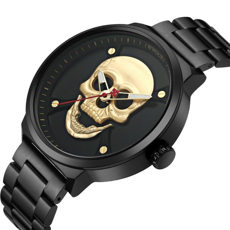 RELOJ Y PULSERA UNISEX | DÚO GOLD GHOST KING BAR
