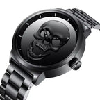 RELOJ Y PULSERA UNISEX | DÚO MEN BLACK SKULL