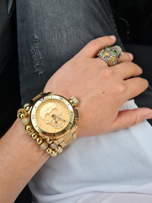 RELOJ PARA HOMBRE | GOLD ROCK SKULL — estilo 2