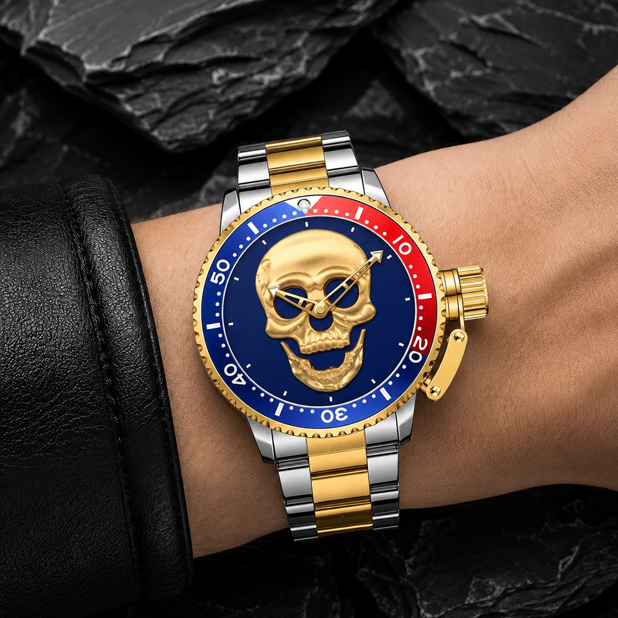 RELOJ PARA HOMBRE | BLUE ROCK SKULL