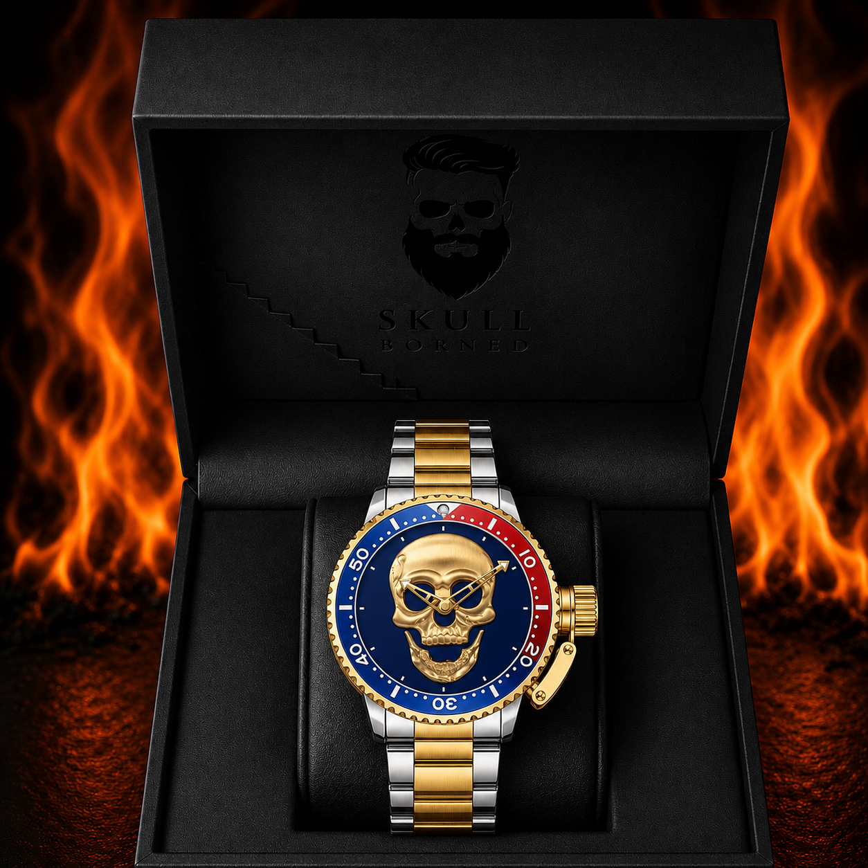 RELOJ PARA HOMBRE | BLUE ROCK SKULL
