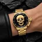 RELOJ PARA HOMBRE | DARK GOLDEN ROCK SKULL