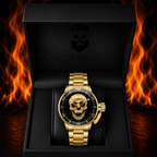 RELOJ PARA HOMBRE | DARK GOLDEN ROCK SKULL