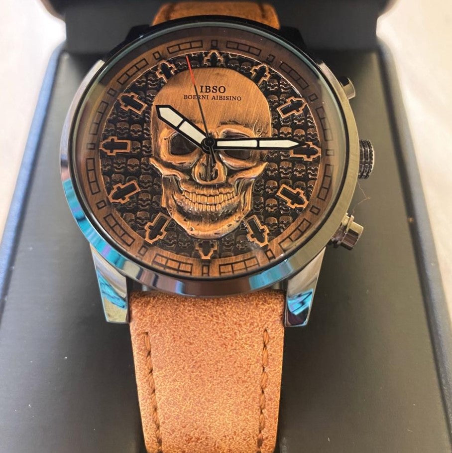 RELOJ PARA HOMBRE | SKULL BROWN