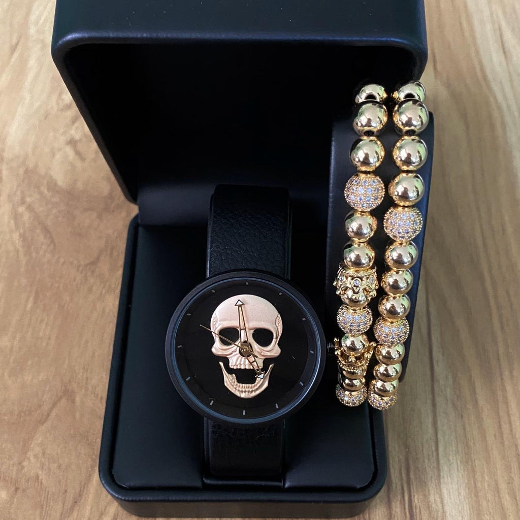 SET DE RELOJ, PULSERAS Y DIJE PARA MUJER | LUXURY LEATHER PACKET