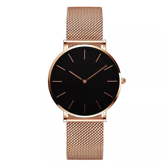 RELOJ PARA DAMA | ROSE GOLD BLACK SKULL